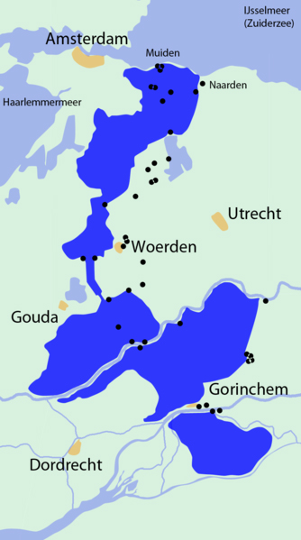 Kaart Hollandse Waterlinie